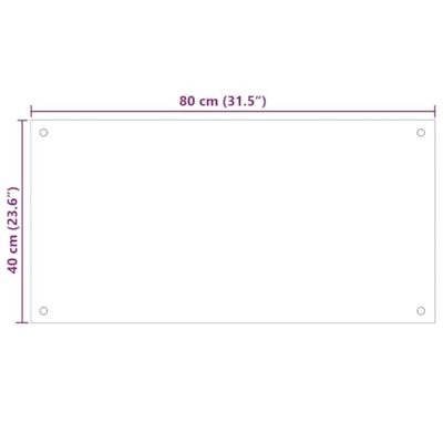 Spatschermen keuken 2 st 80x40 cm gehard glas wit