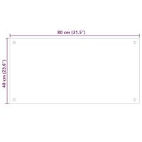 VidaXL Spatschermen keuken 2 st 80x40 cm gehard glas wit - thumbnail