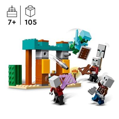 LEGO minecraft 21267 de illagers in de woestijn