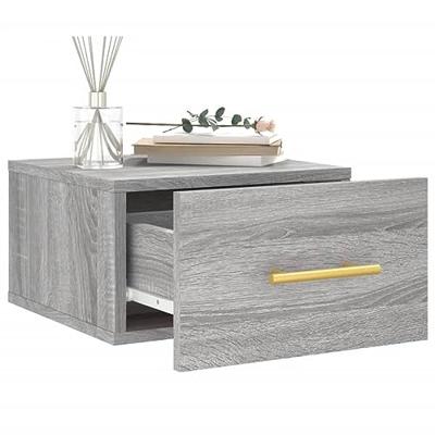 Nachtkastjes 2 st wandgemonteerd 35x35x20 cm grijs sonoma eiken