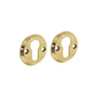 Rozet PC schroefgat messing gelakt - thumbnail