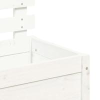 Plantenbak met rek 79x39,5x114 cm massief grenenhout wit - thumbnail
