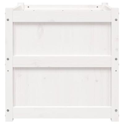 VidaXL Plantenbak 60x60x60 cm massief grenenhout wit