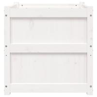 Plantenbak 60x60x60 cm massief grenenhout wit - thumbnail