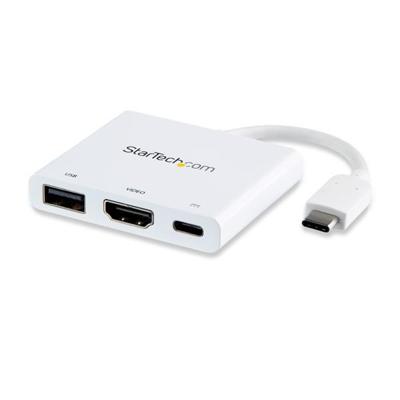 StarTech.com USB-C multiport adapter met HDMI USB 3.0 poort 60W PD wit StarTech.com USB-C multiport adapter met HDMI USB 3.0 poort 60W PD wit