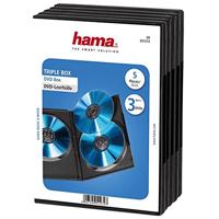 Hama dvd 3 box 5 pak zwart - thumbnail
