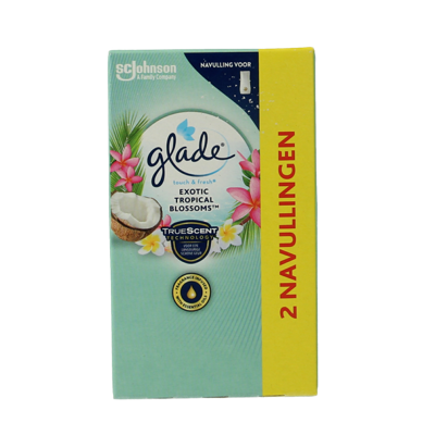 Glade Touch & fresh navul duo exotic tropical blossoms 2 Stuks