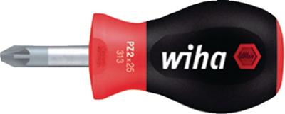 SoftFinish Pozidrivschroevendraaier stubby 313 PZ3 x 81 26973 Wiha SoftFinish Pozidrivschroevendraaier stubby 313 PZ3 x 81 26973 Wiha