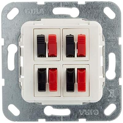 Luidsprekeraansluiting 4V Gira zuiver wit glanzend 569403