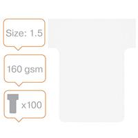 Nobo T-planbordkaarten index 1,5, ft 53 x 45 mm, wit - thumbnail