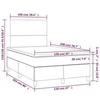 Boxspring met matras stof taupe 120x200 cm - thumbnail