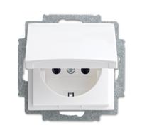 Busch-jaeger stopcontact met randaarde en KB inbouw 1-voudig SI-B 20-eukr-914 - thumbnail