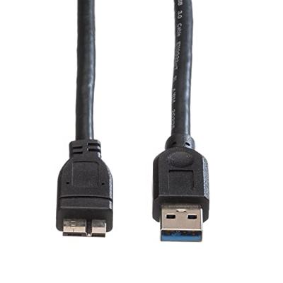 ROLINE USB 3.2 Gen 1 kabel, type, A M - Micro B M, zwart, 0,15 m ROLINE USB 3.2 Gen 1 kabel, type, A M - Micro B M, zwart, 0,15 m