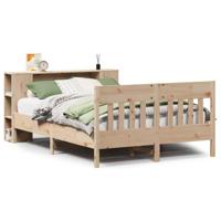 Bed met boekenkast zonder matras massief grenenhout 140x190 cm - thumbnail