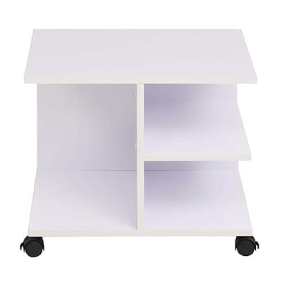 VidaXL Plankenkast verrijdbaar 50x35x42 cm wit