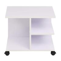 VidaXL Plankenkast verrijdbaar 50x35x42 cm wit - thumbnail