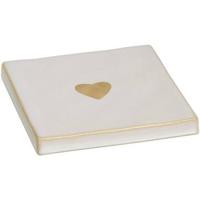 Deco tegel Hart - off-white - Ø10 cm - Leen Bakker - thumbnail