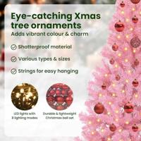 VidaXL Kunstmatig voorverlicht kerstboom met 150 led roze 120 cm pvc - thumbnail