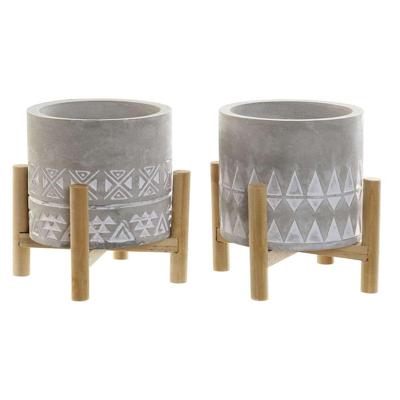 Kaars DKD Home Decor Grijs Hout Bruin Cement Aluminium Was (10 x 10 x 12 cm) (2 Stuks) Kaars DKD Home Decor Grijs Hout Bruin Cement Aluminium Was (10 x 10 x 12 cm) (2 Stuks)