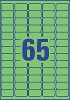 Avery gekleurde etiketten ft 38,1 x 21,2 mm (b x h), afneembaar, groen, 1300 stuks, 65 per blad - thumbnail