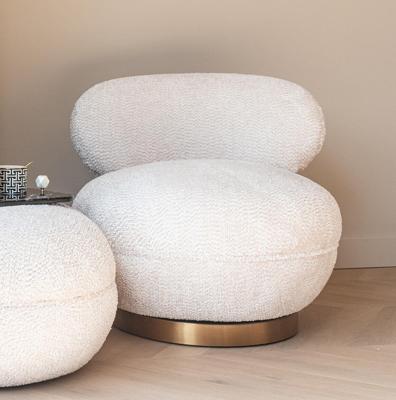 Richmond Draaifauteuil 'Jace' Chenille, kleur Crème Richmond Draaifauteuil 'Jace' Chenille, kleur Crème