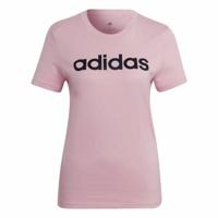 Dames-T-Shirt met Korte Mouwen Adidas Loungewear Essentials Slim Logo Roze - Maat: XS - thumbnail
