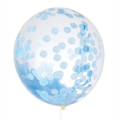 Mega confetti ballon blauw 60cm House of Gia Mega confetti ballon blauw 60cm House of Gia