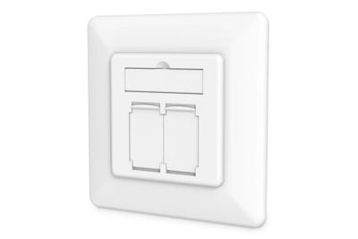 Digitus DN-9010/8-2 Netwerkdoos Inbouw (in muur) Inzet met centraalstuk en frame CAT 6A Wit Digitus DN-9010/8-2 Netwerkdoos Inbouw (in muur) Inzet met centraalstuk en frame CAT 6A Wit