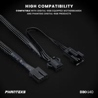Phanteks D30 PWM Regular Airflow D-RGB PC-ventilator Zwart (b x h x d) 140 x 30 x 140 mm - thumbnail