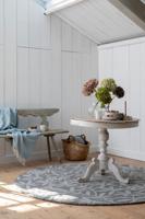 Laura Ashley - Cleavers Dark Steel Round 80904 - 200 rond Vloerkleed - thumbnail