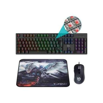 Toetsenbord met Gaming Muis Hiditec PAC010026 Zwart