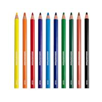 Eberhard Faber EF-511409 Kleurpotlood Jumbo 10 Stuks Driekantig In Etui - thumbnail