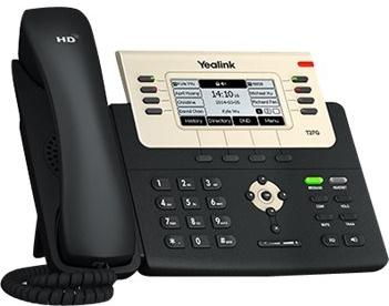 Yealink serie T2 IP telefoons, Zwart en wit LCD, SIP-T27G, zwart