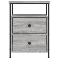 Nachtkastjes 2 st 44x45x60 cm bewerkt hout grijs sonoma eiken - thumbnail
