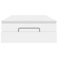 Ottoman bed met matras 120x190 cm kunstleer wit - thumbnail