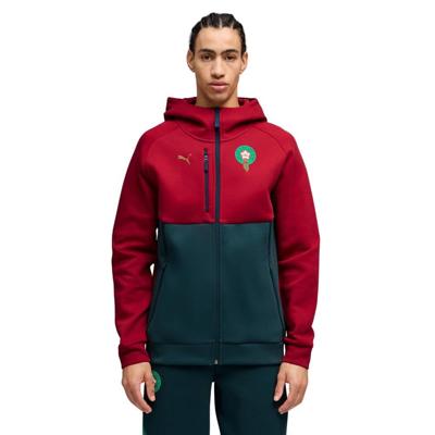 PUMA Marokko Pumatech Trainingsjack Hooded 2026-2028 Rood Donkergroen Goud PUMA Marokko Pumatech Trainingsjack Hooded 2026-2028 Rood Donkergroen Goud
