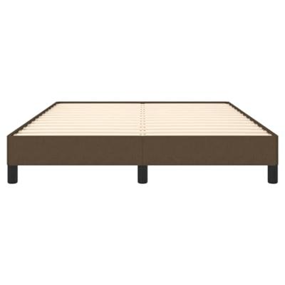 Bedframe zonder matras stof donkerbruin 140x190 cm