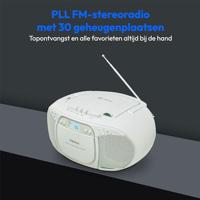 MEDION E66476 Stereo Geluidssysteem (boombox, CD-speler, MP3, cassette, draagbare cassettespeler voor kinderen, FM-radio, AUX, hoofdtelefoon, netvoeding & batterij) groen - thumbnail