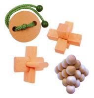 Eureka houten breinpuzzels junior, 4st. - thumbnail