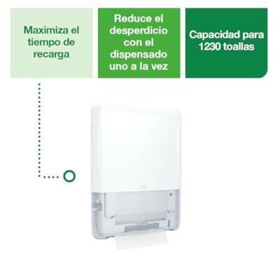 Handdoekdispenser Tork H5 Elevation PeakServe klein wit 552550