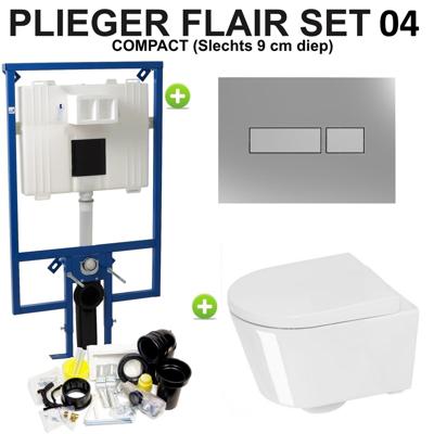 Plieger Flair compact set04 Chroom/ Matchroom (meerprijs €30,00)
