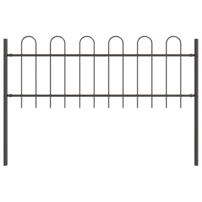 VidaXL Tuinhek grijs 1,7 x 0,6 m poedercoating staal