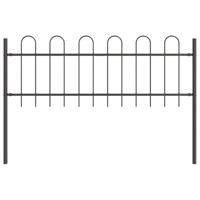 Tuinhek 4 pcs Grijs 6,8 x 0,6 m Poedercoating staal - thumbnail