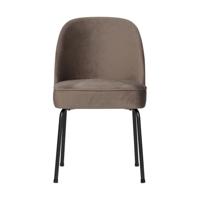 BePureHome Eetkamerstoel 'Vogue' Velvet, kleur Nougat - thumbnail