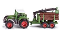 Siku 1645 tractor + boomstammen - thumbnail