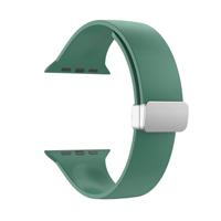 Siliconen bandje - Folding Buckle - Groen - Geschikt voor Apple Watch 38mm / 40mm / 41mm / 42mm - thumbnail