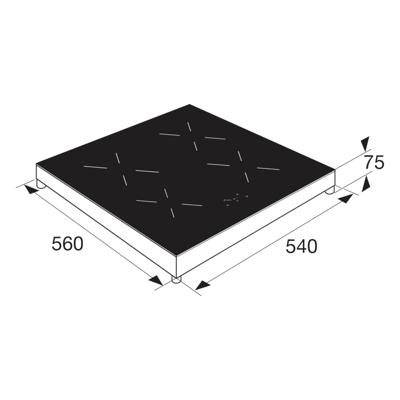 Etna KIV354 Inductie kookplaat Grijs