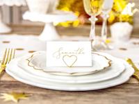 Plaatskaarthouders Goud Hartvormig (10st) - thumbnail