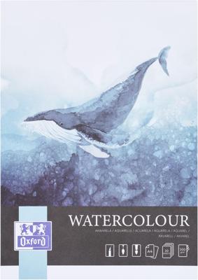 Aquarelblok oxford watercol a4 20v 300gr gelijmd | 5 stuks Aquarelblok oxford watercol a4 20v 300gr gelijmd | 5 stuks