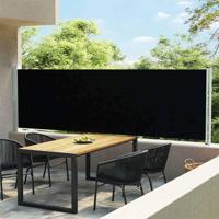 VidaXL Tuinscherm uittrekbaar 140x600 cm zwart - thumbnail